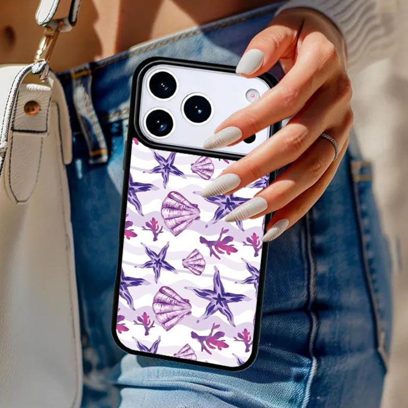 Sea Shells Phone Case For iPhone 17 Air 14 15 13 12 Max Cover For Apple 16e 11 Pro Max Plus Coque