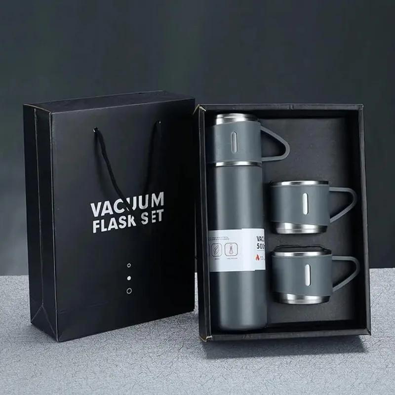 500ml Doppelwandiger Edelstahl Vakuumisolierter Reisebecher Set für Wein, Bier, Kaffee, Business Wasserflasche