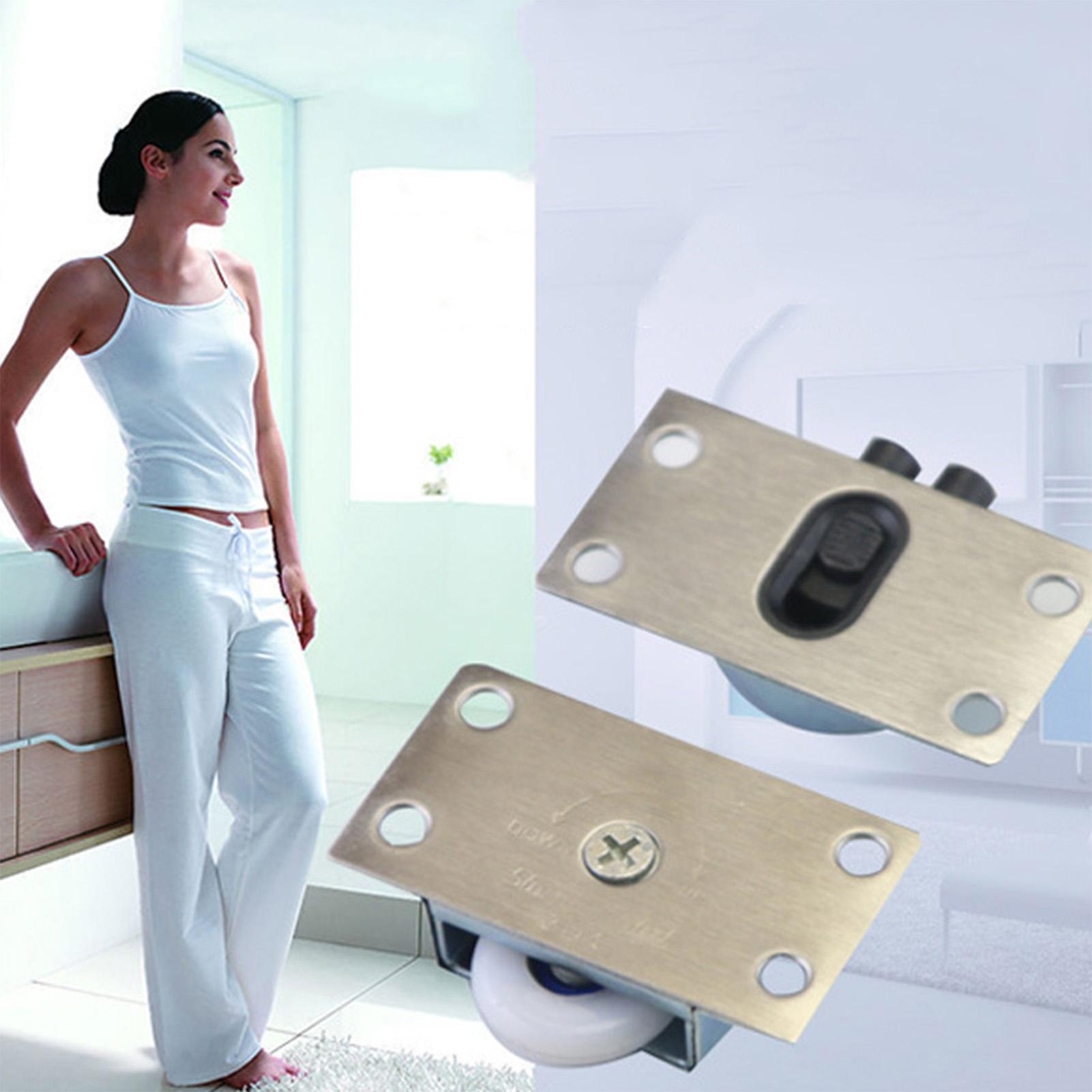 

1 Pair Sliding Door Wheels Easy Installation Sliding Door Wheels for Closet Wardrobe Cabinet Default