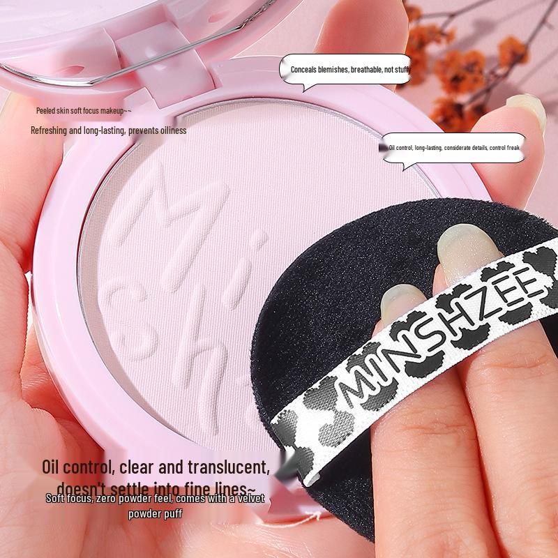 Mingxi Zhi Matte Setting Powder Foundation - Waterproof, Sweatproof, Long-lasting, Natural Coverage, Oil Control, Smudge-resistant for Women.