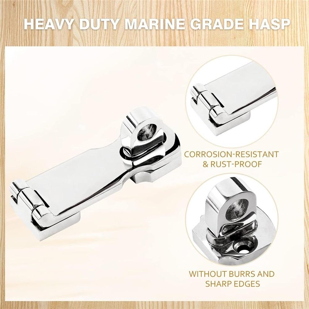 Zăvor de ușă rezistent din oțel inoxidabil de calitate marină cu lacăt rotativ