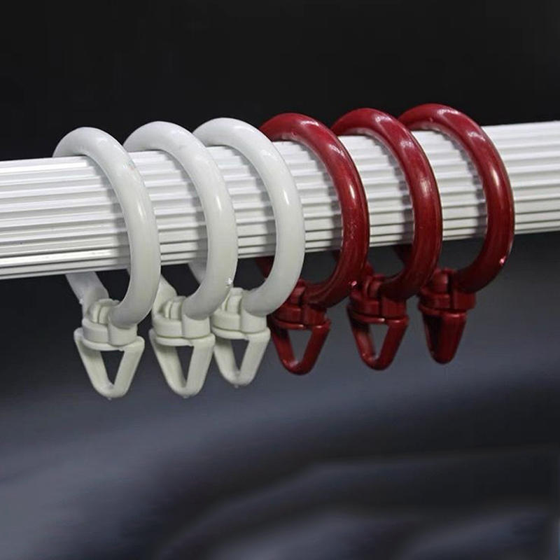 10 Pcs Window Treatment Clip Rings Shower Curtain Drapery Rings Curtain Hooks with Eyelets for Curtains and Rods