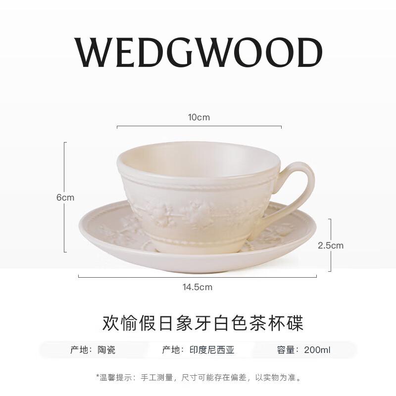 Wedgwood Joyful Holiday Ivory Cup & Saucer Set