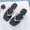 Fashion 2025 Flip-flops Women's Summer Slippers Women's Flat Shoes Outer Wear Fashion Clip-on Soft Bottom Beach Sandals and Slippers