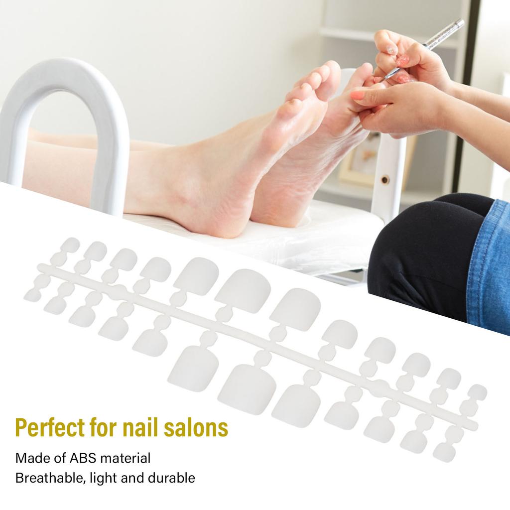 240pcs False Toe Nails Frosted   Full Cover   Short Artificial Toe Nail Kit for Manicure Art