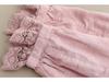 French Lace Patchwork Long Sleeve Doll Collar Linen Shirt
