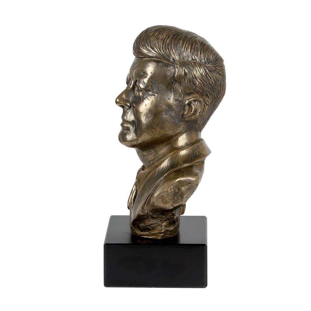 John Fitzgerald Kennedy - marble bust, statuette of a famous person, decoration for office, school, and hotel by the Art-Dog brand