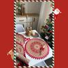 Round Christmas Jute Placemat Heat Insulation Retro Decorative Mat Tableware Mats  Party Decor