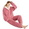 2025 Winter Women's Loose Cotton Fleece Pajama Set - European & American Christmas Homewear Hot Style