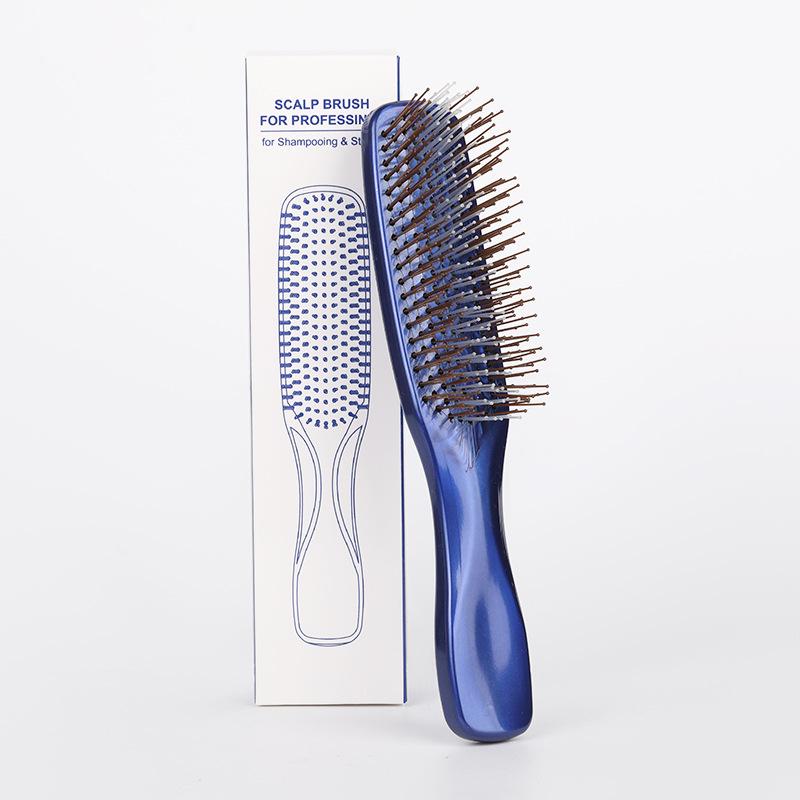 Dual-Use Fluffy Styling & Detangling Comb with Soft Fine Needles and Massage Feature
