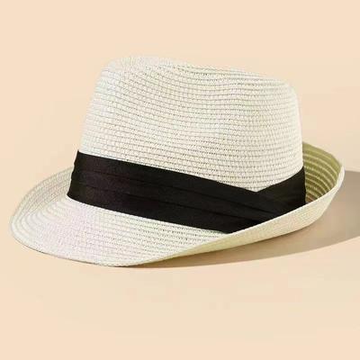 Men's Summer Visor Straw Hat Couple Straw Jazz Hat Korean Version Hat Women's Sun Beach Hat Parent-child Model