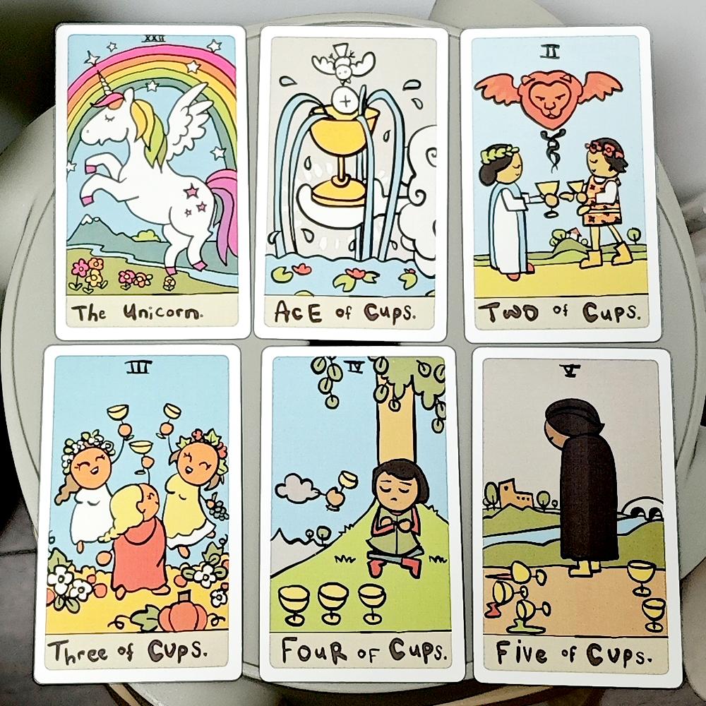 The Really Badly Drawn Tarot Deck In Rigid Box 12*7cm 78 Pcs Funny Tarot Cards Printed on 350GSM Double-embossed Cardstock