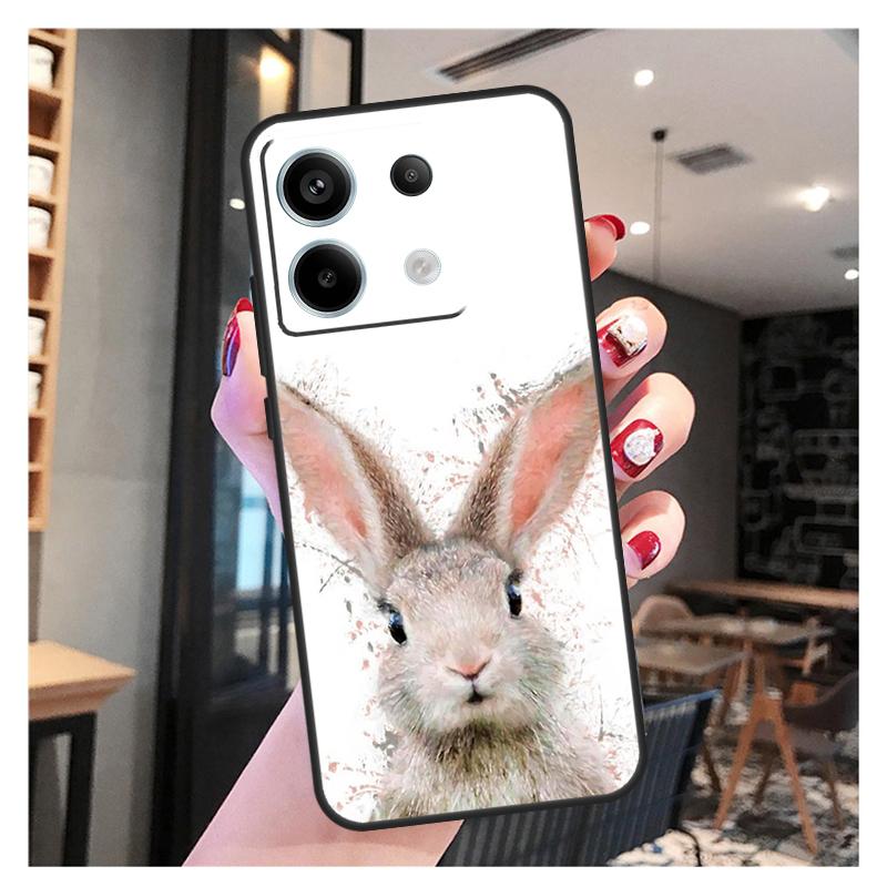 Cute Bunny Rabbit Case For Xiaomi Redmi Note 13 12 11 9 10 Pro 9S 10S 11S 12S Redmi 13 12 10C 12C 13C Coque