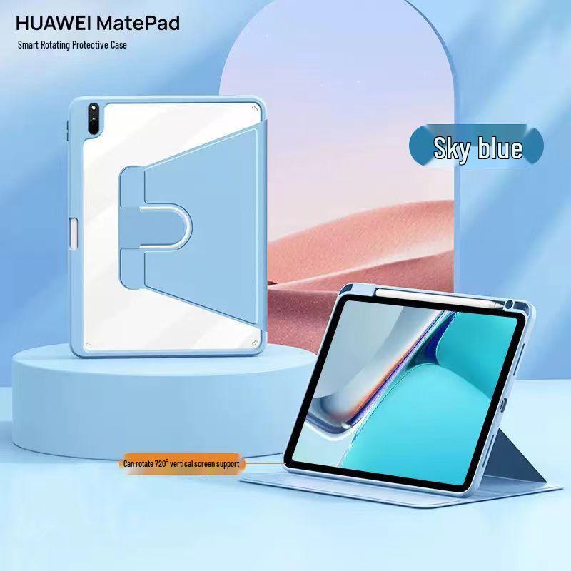 Huawei MatePad 11 Case: Acrylic Protective Shell with Pen Slot & 360° Rotation for Air 11.5S.