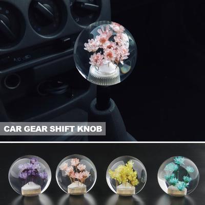 Creative Car řadicí hlavice Hlava řadicí páky Krystal Transparentní květina Manuální 54mm Květ hlavice řadicí páky Dekor do auta