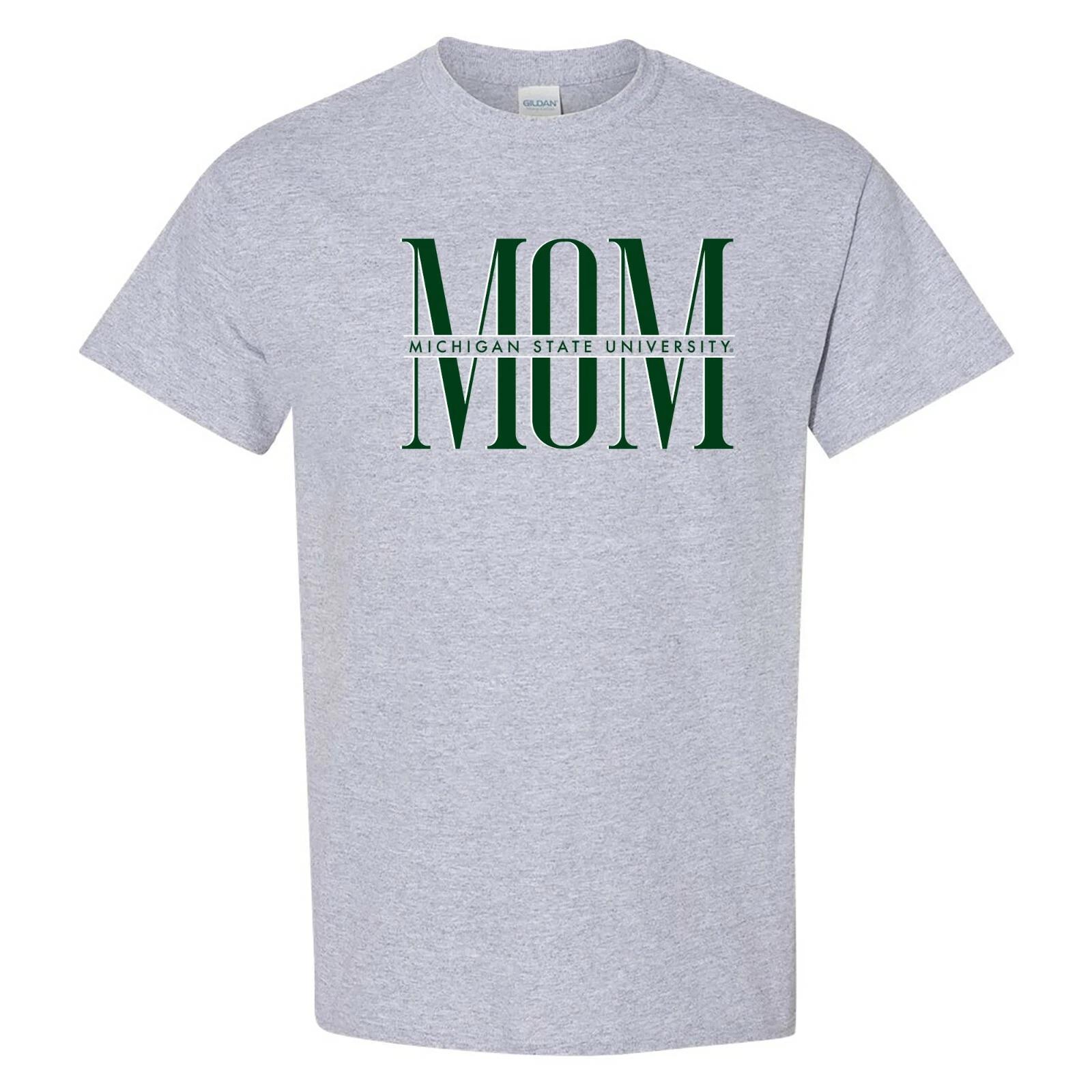 Michigan State Spartans Classic Mom T-Shirt - Sport Grey S