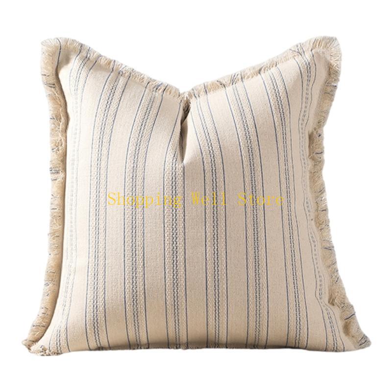KX4B Stylish Jacquard Throw Pillow Slipcover for Living Room Decorative Pillowcase Elegant Polyester Sofa Cushion Cover