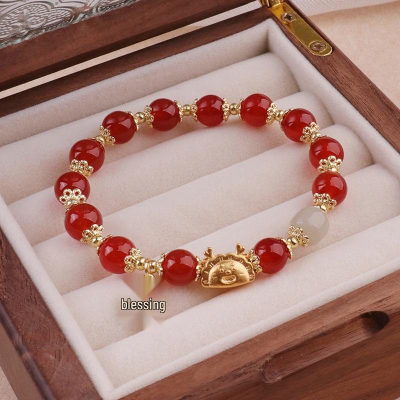 Cat's Eye Moonstone Butterfly Bracelet for Women – Trendy, Versatile Beaded Design, Perfect Student Gift