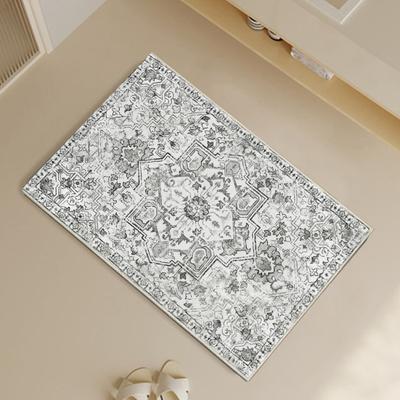 Tappeto per la casa Vintage Persiano Stile Etnico Antiscivolo Grande Assorbimento dell'Acqua Asciugatura Rapida Decorazione Bagno Camera da Letto Ingresso Tappetino da Pavimento