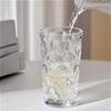 238ml/300ml Colorful Glass Cups Honeycomb Patterned Beverage Cup Wine Glass Bar Cocktail Glass Summer Home Juice Soda Water Cups