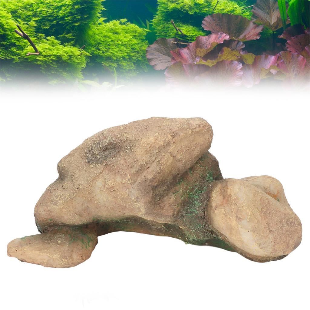 Akvariumsten Prydnad Simulering Harts Fiskbehållare Aquascaping Sten Dekoration för Litet Akvarium