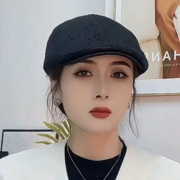 Geborduurde pet voor- en achterkant kan zomerse baret dragen Koreaanse versie van mode