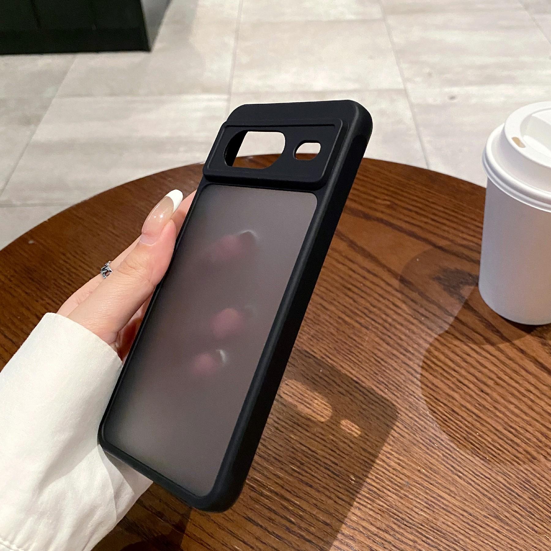 

For Google Pixel 8 Case TPU+PC Skin Touch Matte Phone Cover Black