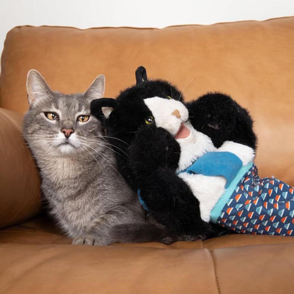 Jucărie Drăguță de Pisică Purtabilă Mănușă Moale din Pluș Marionetă de Mână, Marionetă de Pisică Luptător Mănușă de Wrestling cu Căptușeală Rezistentă Jucării Interactive