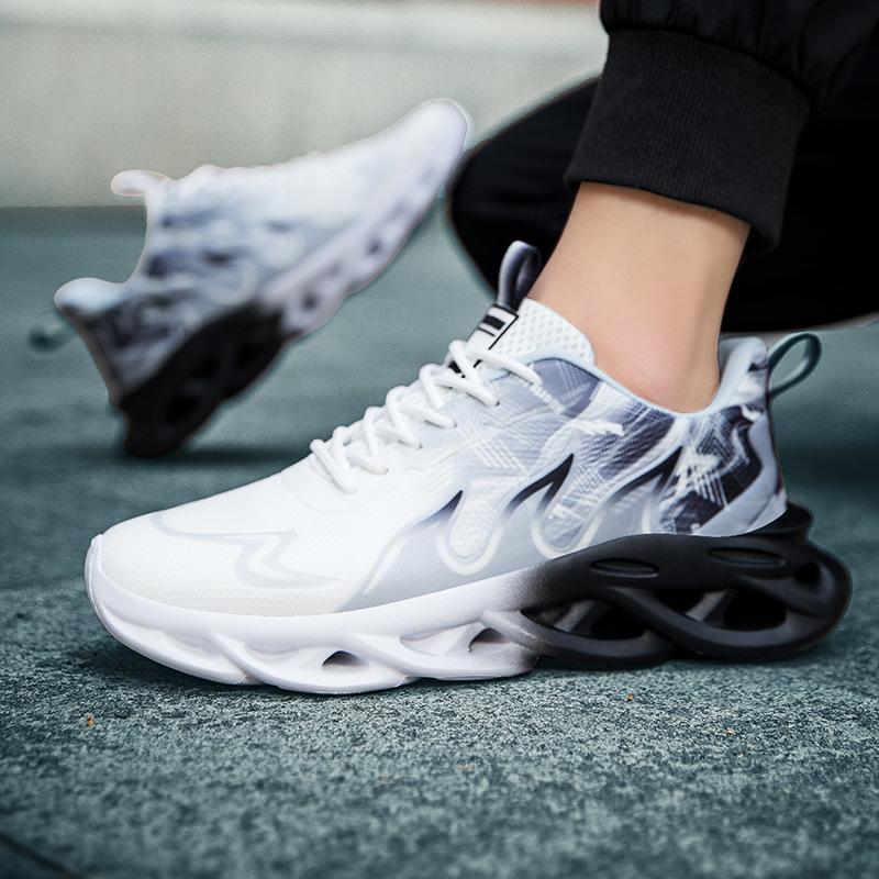 Men's Shoes New Spring and Summer Couples Mesh Breathable Running Sports Shoes Thick Sole Heightening Casual Shoes Large Size