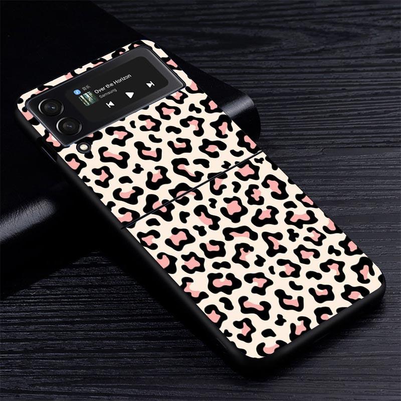 Leopard Print Z Flip 7 Phnoe Case For Samsung Z Flip 6 5 4 3 5G Galaxy ZFlip7 ZFlip4 ZFlip5 ZFlip6 ZFlip3 Phone Cover 4 Z Flip 7