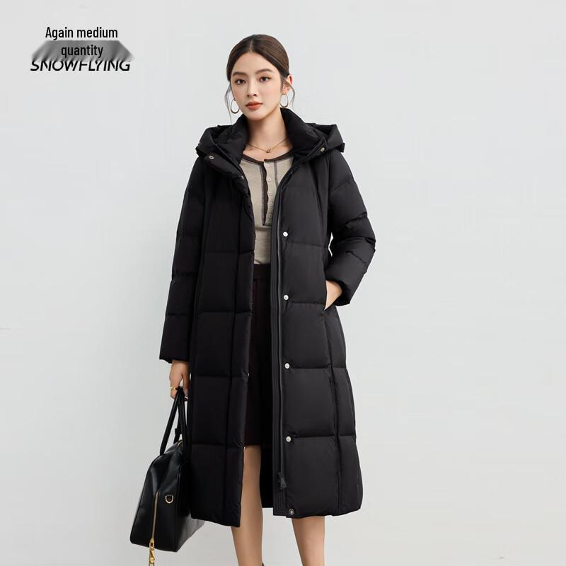

Женский длинный пуховик XueZhongFei с капюшоном для зимы M