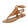 Fashion Summer Women Sandals Flats Slippers Pu Leather Flip Flops Belt Buckle Female Shoes Roman Fashion Women's Sandals