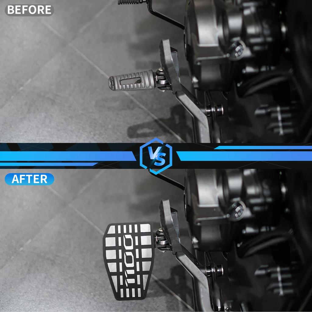 GFARDMOTO Breite Motorrad-Fußrastenpedal Kompatibel mit Honda Rebel 1100