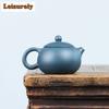 240ml fialové hliněné konvice z Yixingu, ručně vyráběné, švestkové květy, Xishi hrnec, surová ruda, azurové bahenní čajová konvice se sítkem, čajová sada Zisha