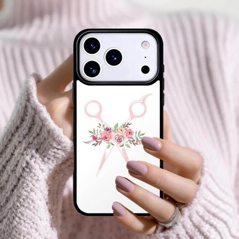 Hairdresser Comb Hair Salon soft Phone Case For Apple iPhone 17 Air 16E 15 14 Plus 13 12 11 Pro Max Mini Funda Cover