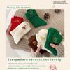 Cartoon Christmas Socks Embroidery Knitted Socks Cute Mid Tube Socks