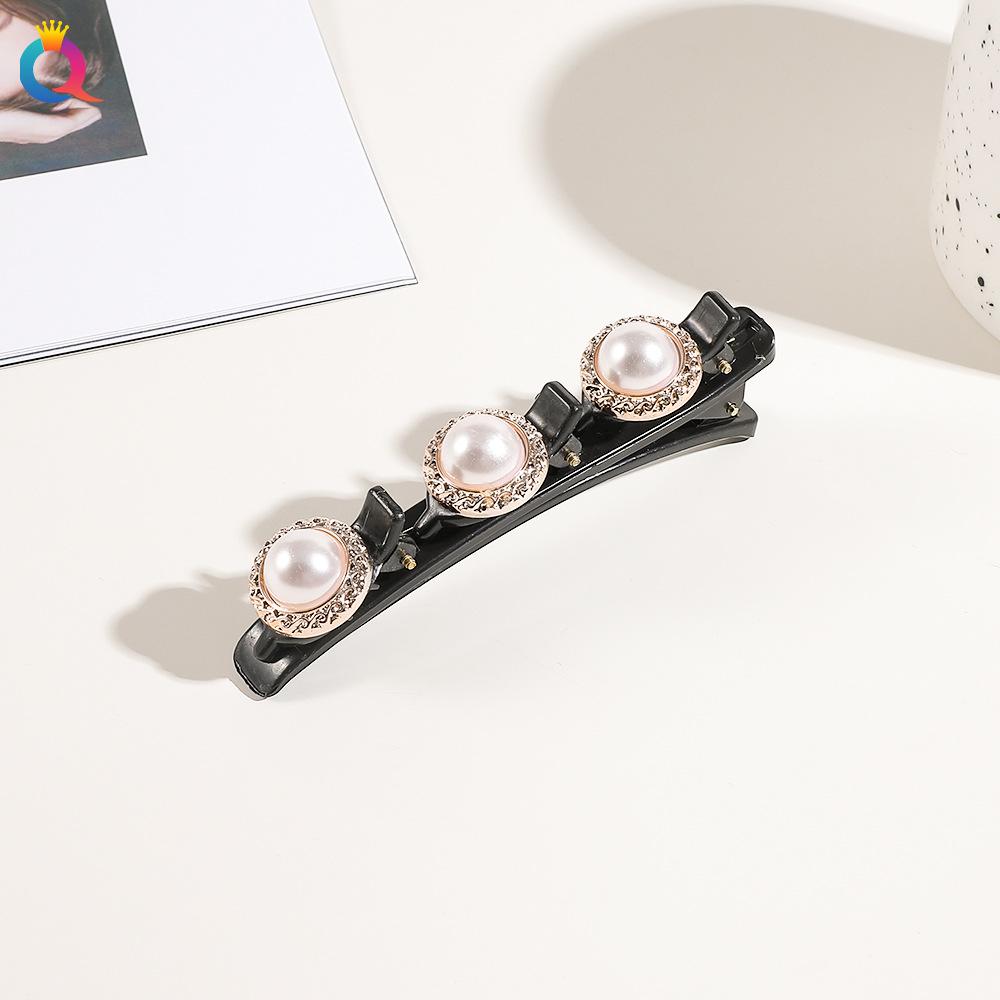 Vierblättriges Kleeblatt Blume Haarspange Damen Gebrochene Haarspange Flecht-Finishing-Artefakt Seitenklammer Ponyklammer