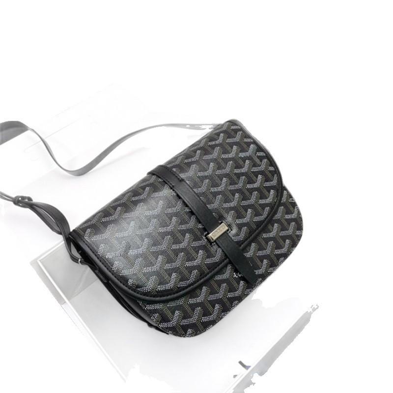 Fashionable Unisex Saddle Bag - Versatile Printed Crossbody & Shoulder Flap Bag in Black, Grey, Red.