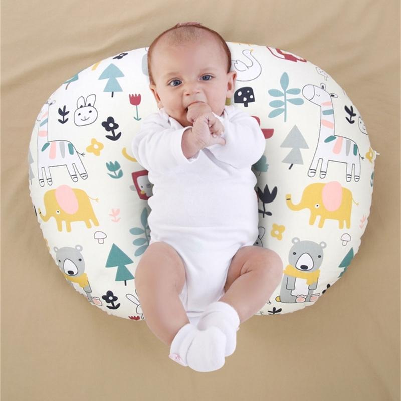 Baumwoll-Stillkissen Säuglingsfütterungskissen Mehrfachmuster Säuglingsstillstützkissen zur Förderung der Babybindung