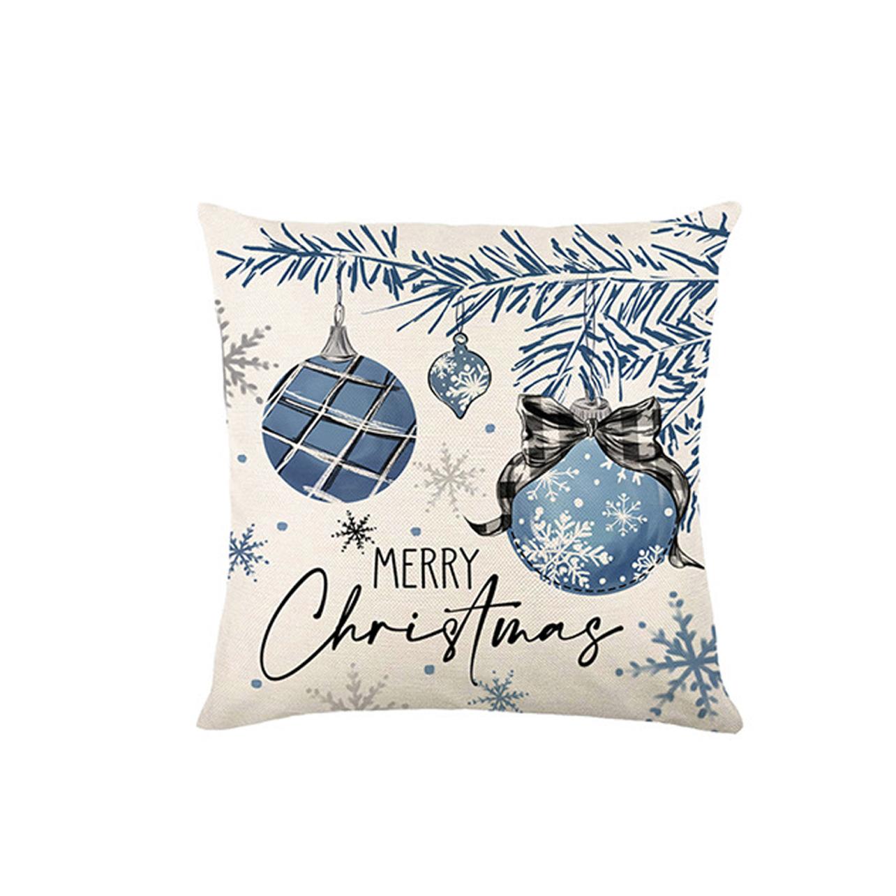 

Популярные рождественские наволочки для праздников Санта-Клаус Лен Домашнее украшение Наволочки 45 * 45Cm [without core]