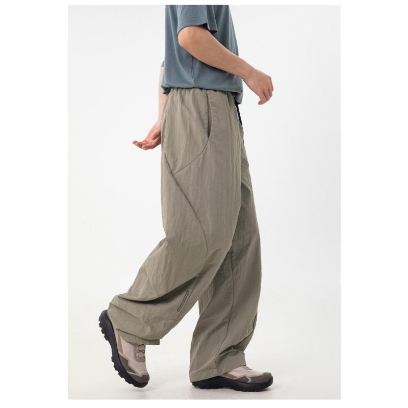 Pantaloni da Paracadutista Uomo Deostrutturati a Pieghe Sdoppiate Funzionali da Esterno Resistenti all'Acqua Casual Cargo Lunghi