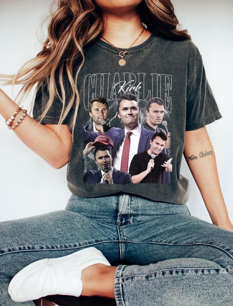 Comfort Colors Charlie Kirk T-Shirt, Charlie Kirk Tee, Justice For Charlie Shirt Unisex T-Shirt XL