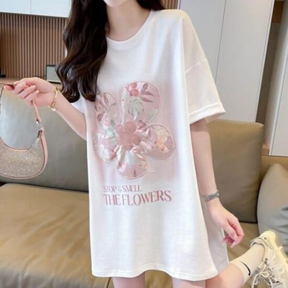 Navava Women Loose FiT Flower PrinTing T shirT nT2298