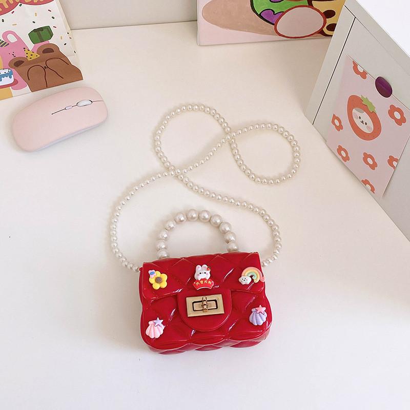 Stylish Mini Shoulder Bag For Girls With Cute Pearl Design And Versatile Colors