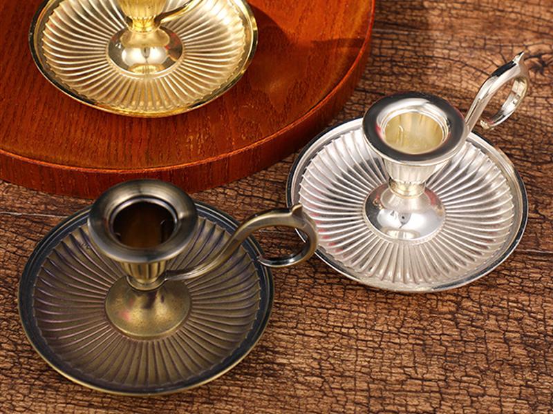European Style Handheld Candlestick Holder Vintage Table Candle Stick Holder for Party Wedding Christmas Table Home Decor