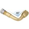 Mellbree 2-Pack Tire Valve Extension, 90 Degree Schrader Tire Valve Stem Extension Brass Adaptor Compatible for Passenger Cars, Stroller, Bicycles,