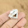 Gift For Her Natural Petrified Wood Promise Flower Adjustable Ring 925 Silver