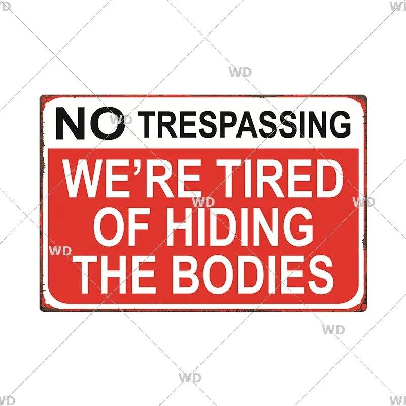 Warnung Metallschild Vintage Plakette Metall Vorsicht Bereich 51 No Trespassing Retro Garten und Hof Vorsicht Blechschild Garage Park Dekor