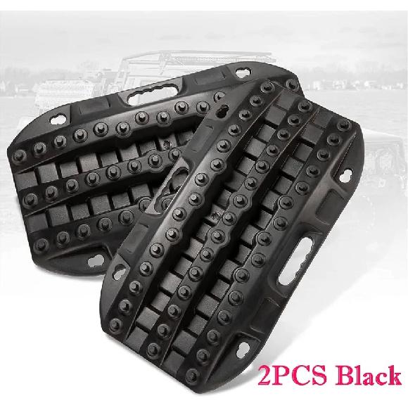 2PCS Off Road Traction Boards 58CM Short Recovery Track Traction Mat for 4WD Mud Sand Snow Ramps Tire Traction Tool Red Black