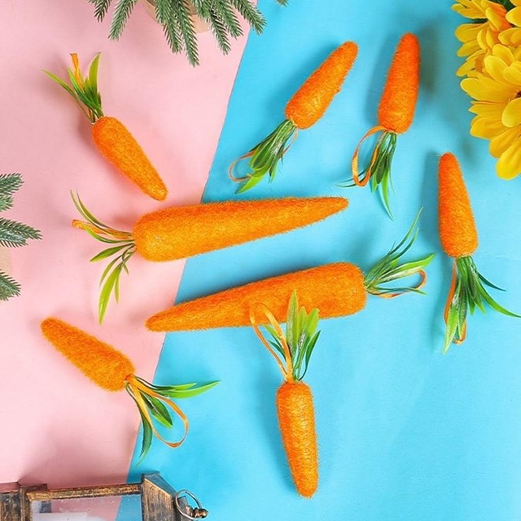 Pack of 2/6 Festive Easter Carrot Ornaments Exquisite Workmanship Decoration Pendant Suitable for All Easter Enthusiasts